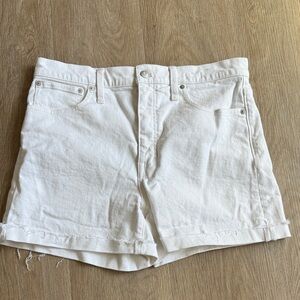 Madewell White Denim Shorts